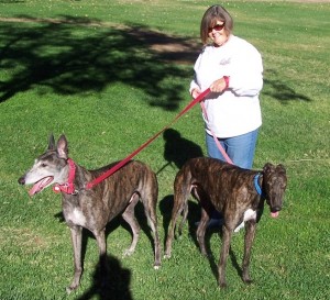 Crumple and George are shown with GAC placement rep Linda Weller